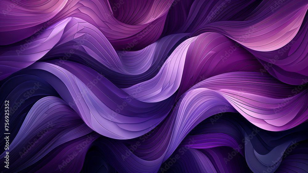 Obraz premium Intriguing wavy background in shade of purple