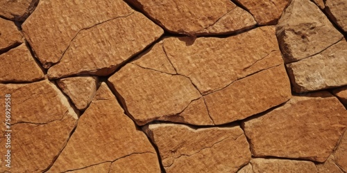 Brown stone or rock background and texture crack