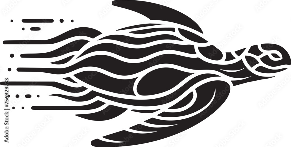 Obraz premium Graceful Sea Turtle in Motion