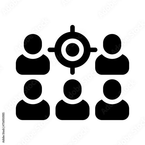 target audience glyph icon