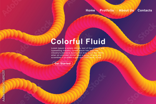 Trendy summer fluid gradient background, colorful abstract liquid 3d shapes. Futuristic design wallpaper for banner, poster, cover, flyer, presentation, advertising, landing page