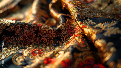 Persian cashmere fabric, bright color, natural light 