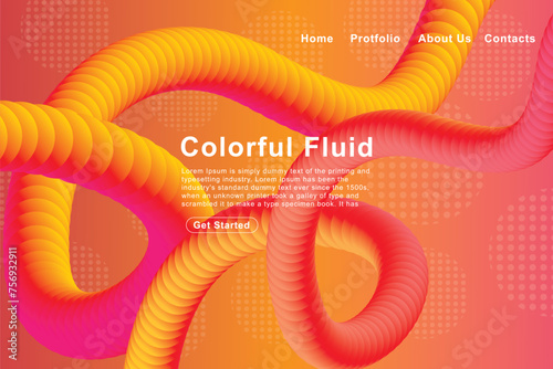 Trendy summer fluid gradient background, colorful abstract liquid 3d shapes. Futuristic design wallpaper for banner, poster, cover, flyer, presentation, advertising, landing page