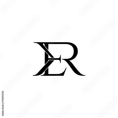 ker lettering initial monogram logo design