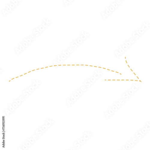 flat dash arrow element vector