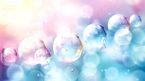 beautiful background of air soap bubbles.