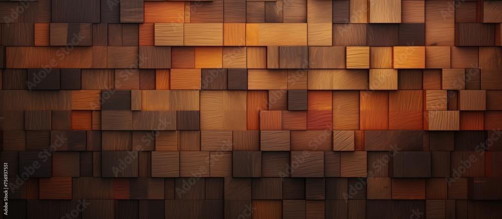 The buildings brickwork facade resembles a brown rectangle wall with squares. The wood flooring complements the shades of the brick, creating a harmonious aesthetic The buildings brickwork facade resembles a brown rectangle wall with squares. The wood flooring complements the shades of the brick, creating a harmonious aesthetic