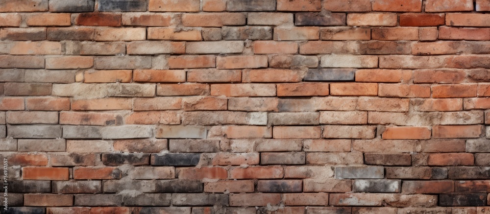 Obraz premium Textured brick wall background, construction sector