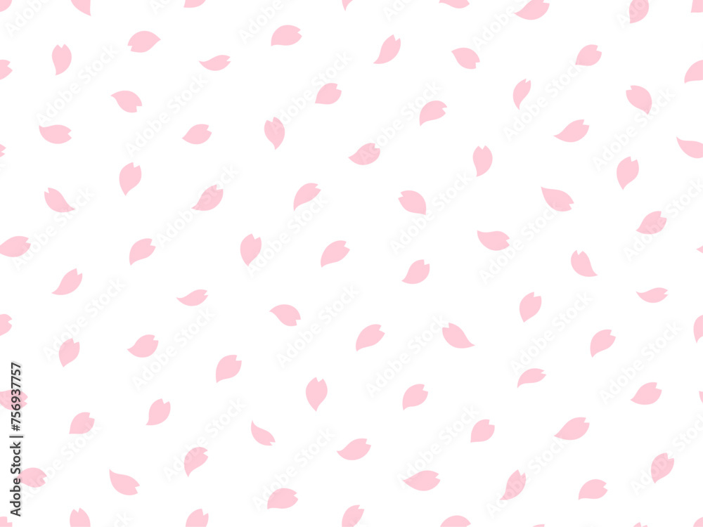 桜の花びらのパターン背景