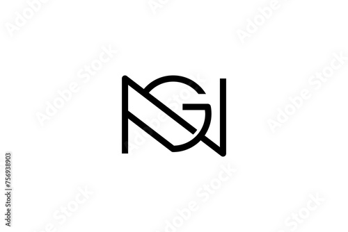 Letter NG or GN Logo Design Vector  photo