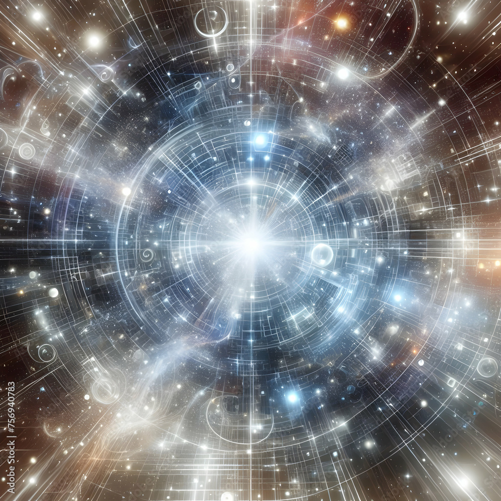 Abstract Light Technology Design with Circles and Fractal Patterns Abstract Light Technology Design with Circles and Fractal Patterns