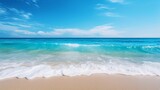 青い空と透明な海、余白・コピースペースのある夏の背景