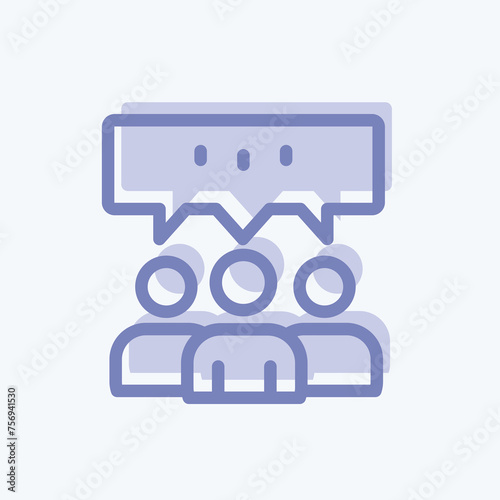 Icon Group Opinion. suitable for Feedback symbol. two tone style. simple design editable. design template vector. simple symbol illustration