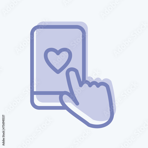 Icon Like Comment. suitable for Feedback symbol. two tone style. simple design editable. design template vector. simple symbol illustration