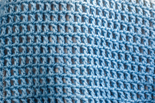 fabric texture from knitted wool yarn
