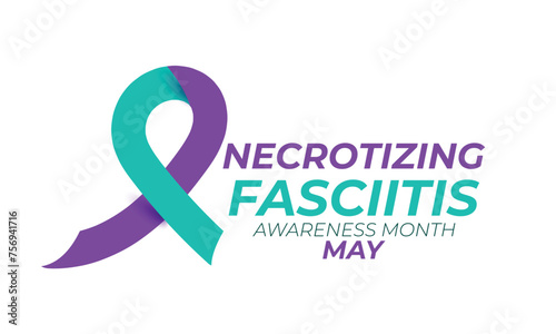 Necrotizing Fasciitis awareness month. background, banner, card, poster, template. Vector illustration.