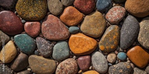 Multi coloured stones pattern texture for background