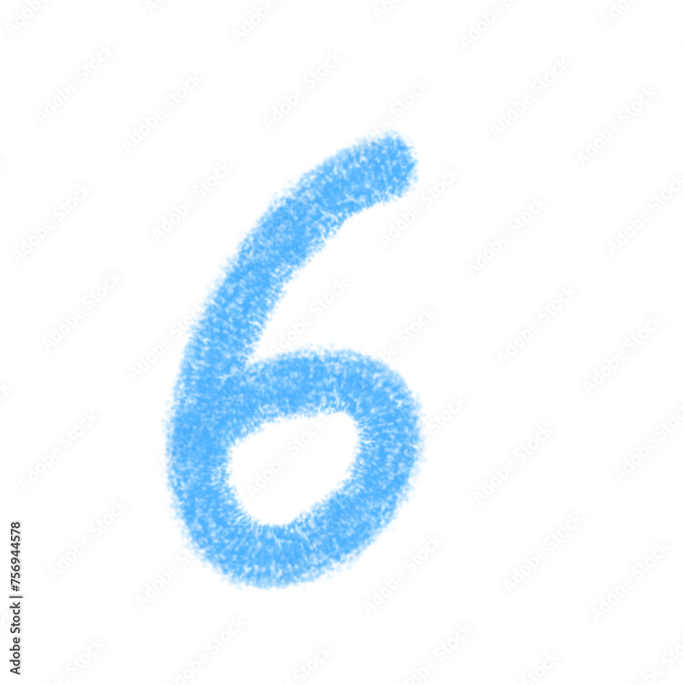 Fototapeta premium Numbers Drawn with Crayons