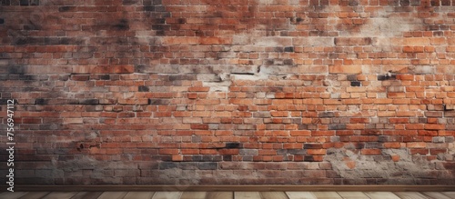 Brick wall texture for interior design with copy space.