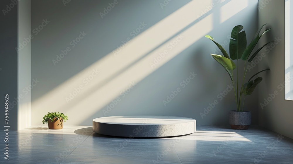 A minimalist podium centered around product presentation A minimalist podium centered around product presentation