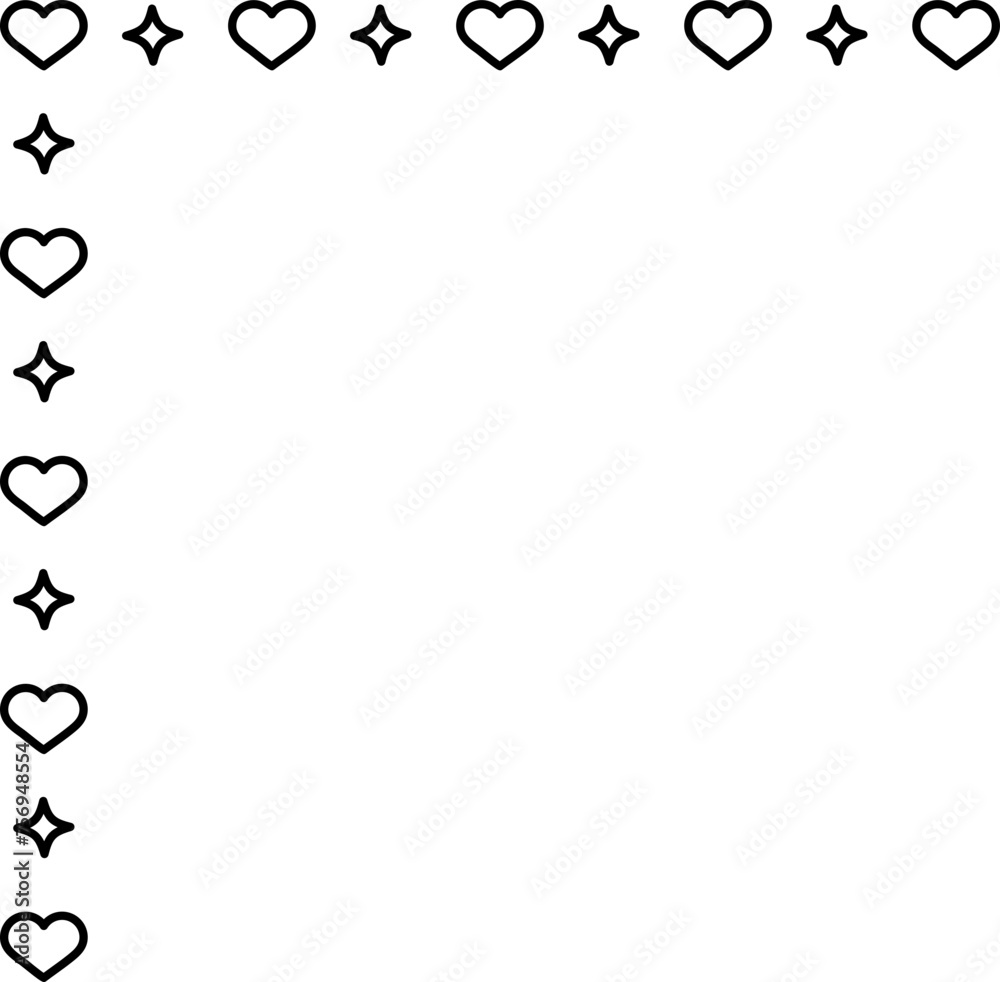 Obraz premium Doodle Heart Line