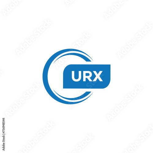 modern minimalist URX monogram initial letters logo design