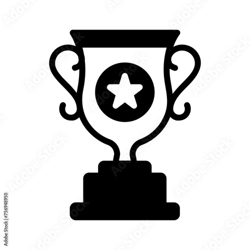 Vector solid black icon for Award