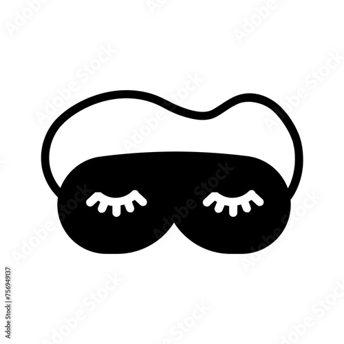 Vector solid black icon for Eyepad