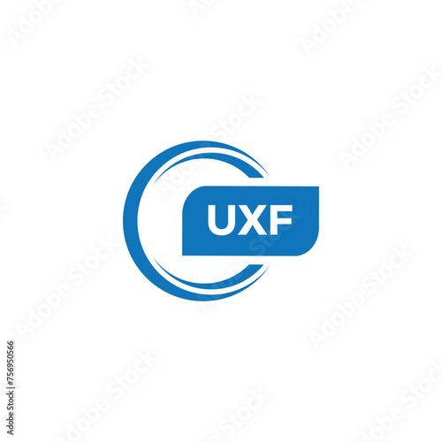 modern minimalist UXF monogram initial letters logo design