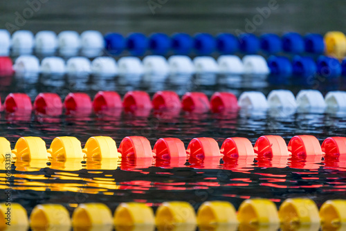 Colorful swimming pool marker 