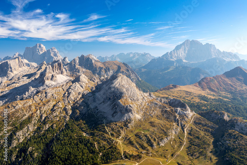 Blick vom Gipfel des Lagazuoi, Dolomiten, Italien