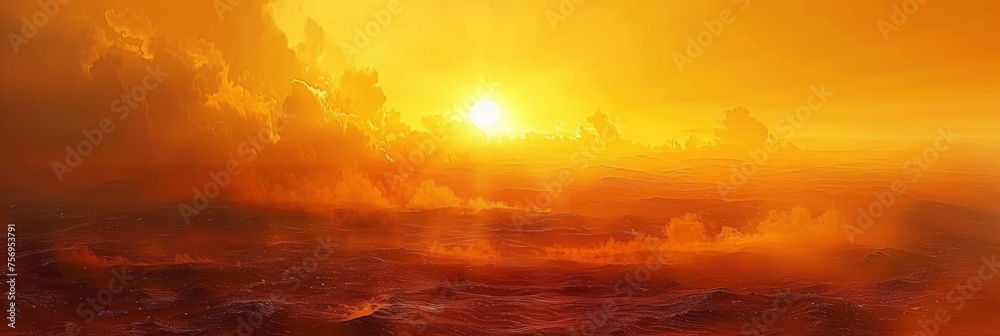 Abstract Background Gradient Sunset Orange, Background Image, Background For Banner, HD