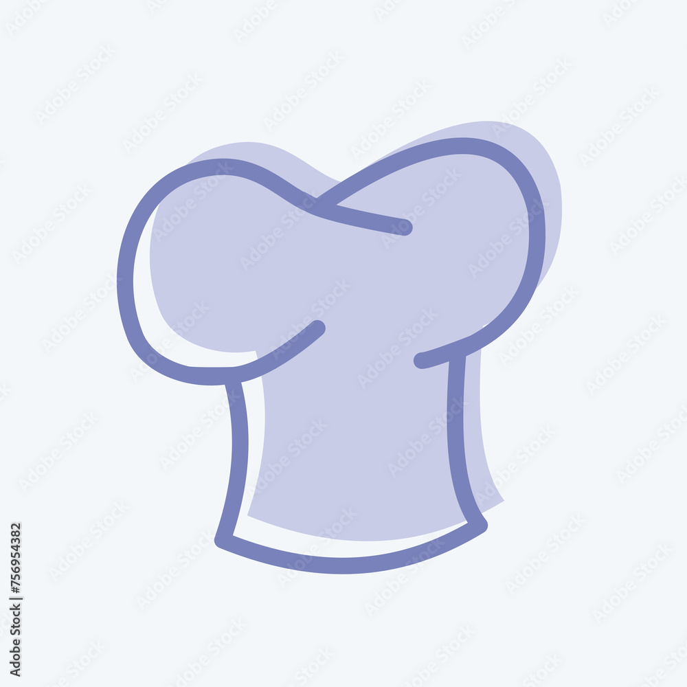 Obraz premium Icon Toque. suitable for Bakery symbol. two tone style. simple design editable. design template vector. simple illustration