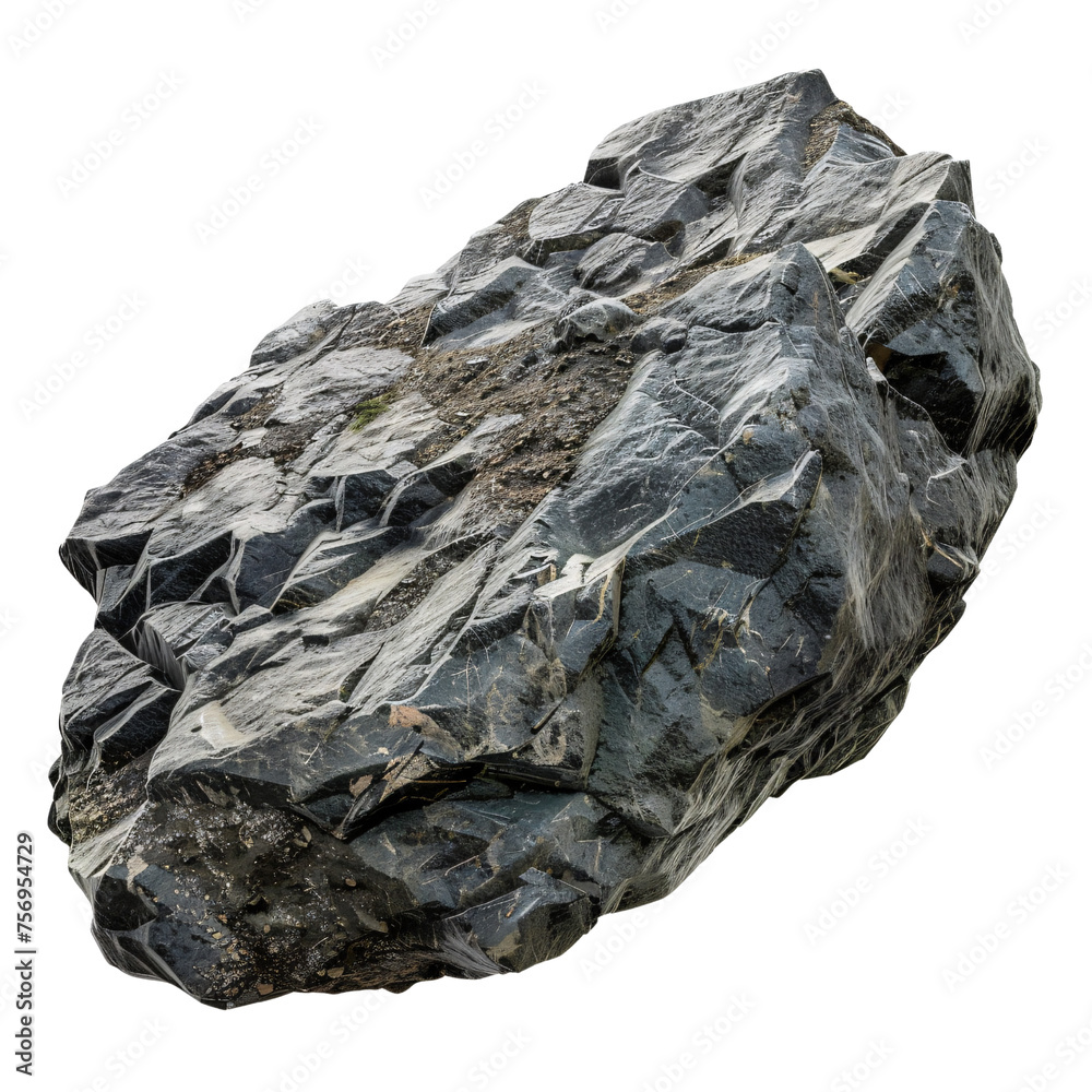 Rock_hyperrealistic_hyper detailed_isolated on transparent background_Generative Ai