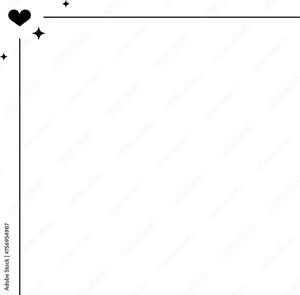 Obraz premium Line with heart