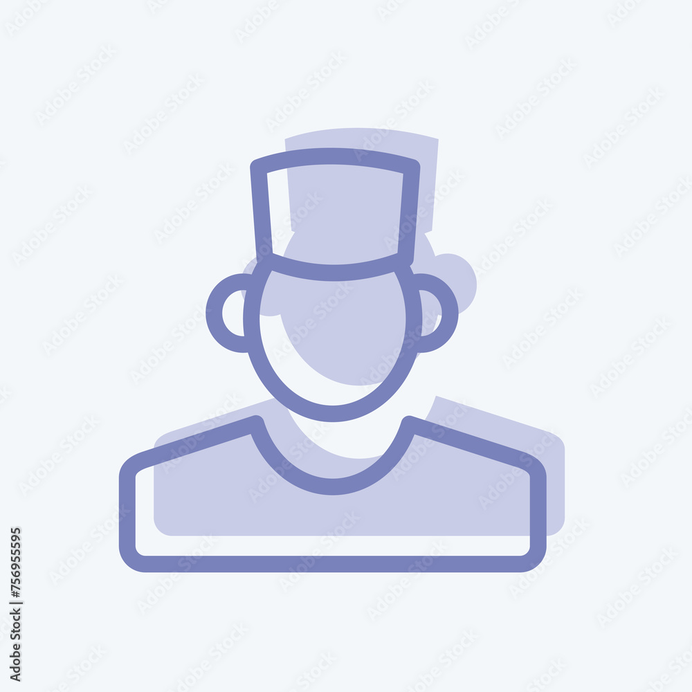 Icon Dentist. suitable for medicine symbol. two tone style. simple design editable. design template vector. simple illustration Icon Dentist. suitable for medicine symbol. two tone style. simple design editable. design template vector. simple illustration