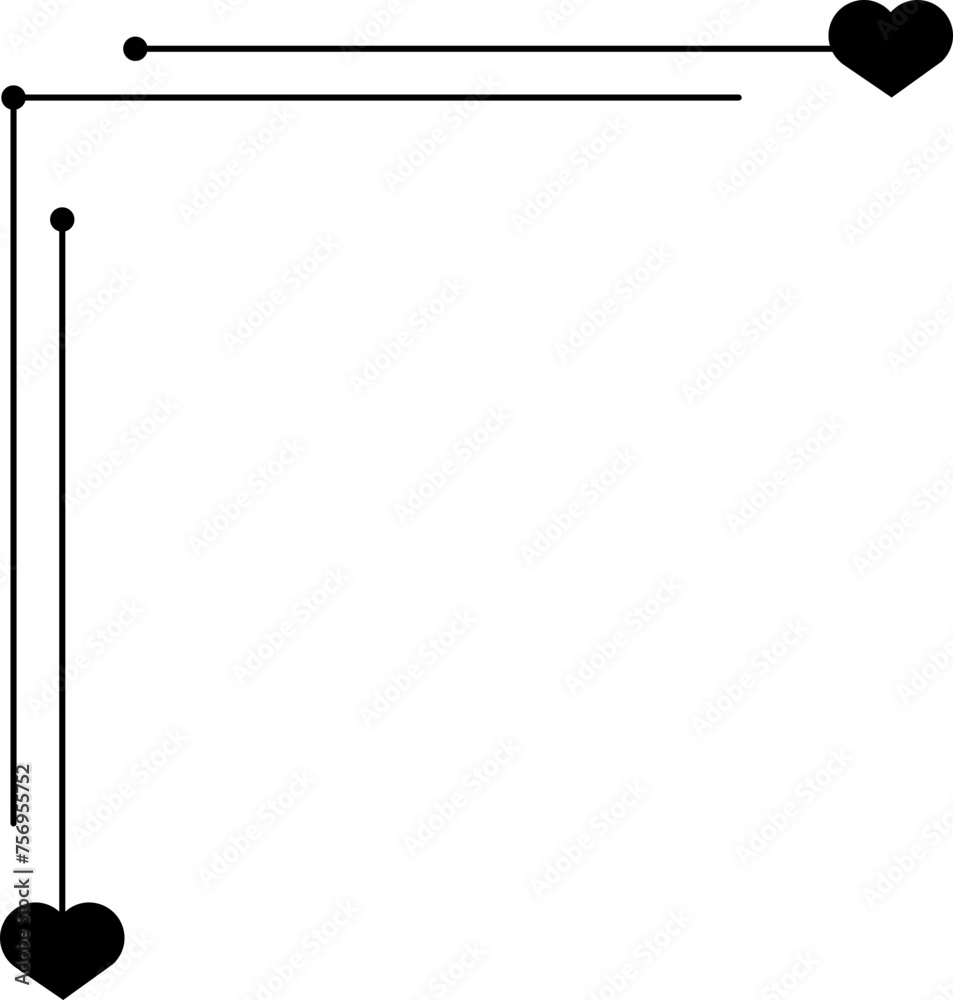 Heart border frame doodle Heart border frame doodle