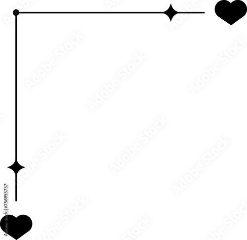 Wallpaper Mural Heart border frame doodle Torontodigital.ca