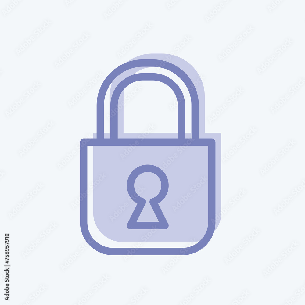 Icon Locked. suitable for Security symbol. two tone style. simple design editable. design template vector. simple illustration Icon Locked. suitable for Security symbol. two tone style. simple design editable. design template vector. simple illustration