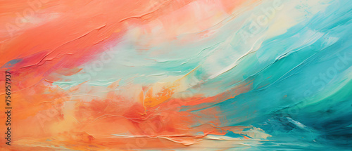 Colorful abstract painting texture with oil brushstrok