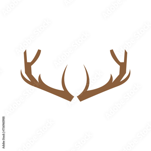 deer antler simple luxury logo and vector template