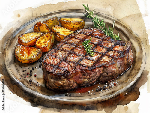 Delmonico Steak is delicious food photo