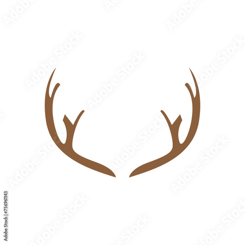 deer antler simple luxury logo and vector template