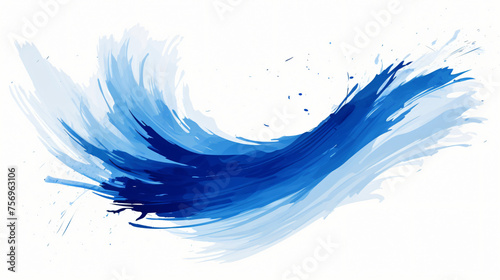 Blue brush stroke and texture. Grunge vector abstract. © Ashley