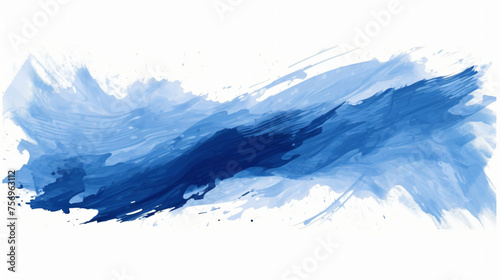 Blue brush stroke and texture. Grunge vector abstract. © Ashley