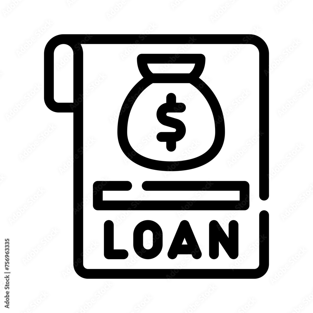 loan line icon loan line icon