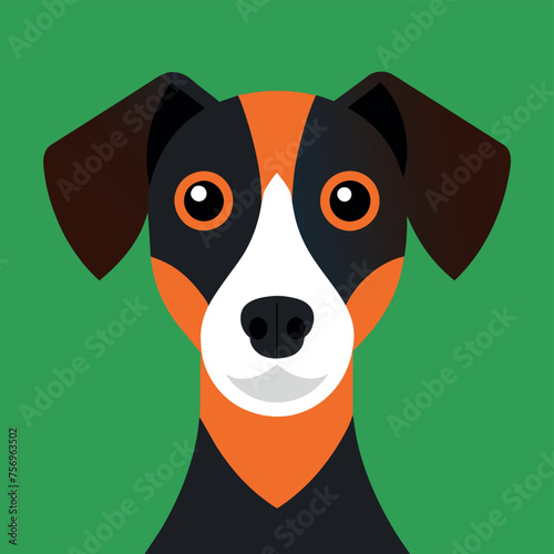 funny portrait of dog illustration 