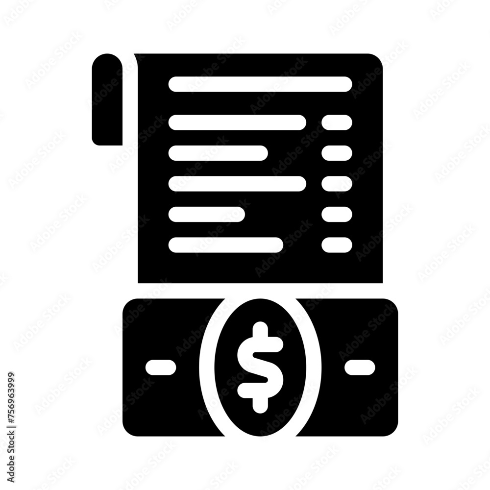 bill glyph icon bill glyph icon