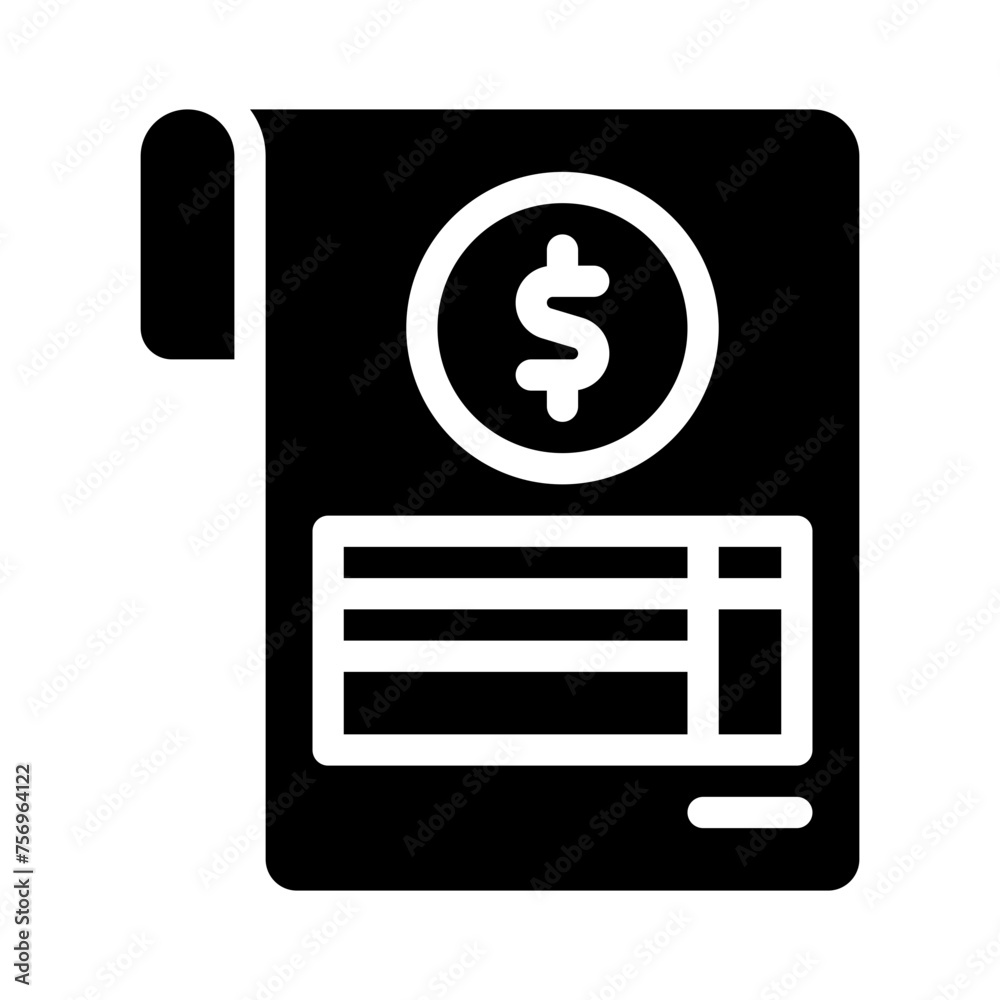 invoice glyph icon invoice glyph icon