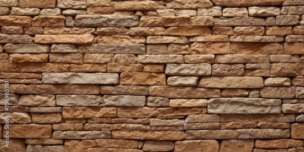 Stripe stone wall pattern, seamless texture.